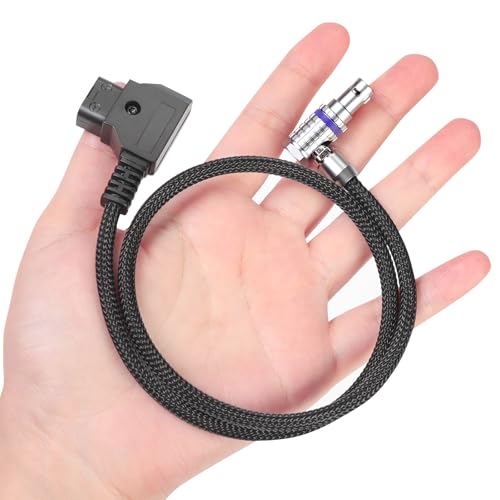 RED® Komodo™ Right-Angle to D-tap&P-tap Cable Made with Super Soft Wire and Protected with Techflex Braid 18.1inches(Power Cable)