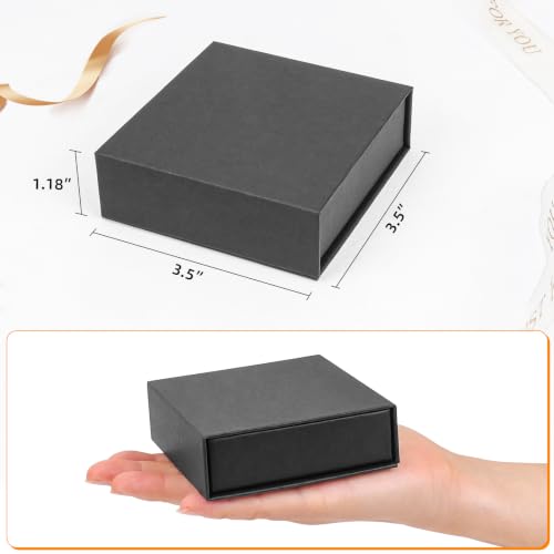 Jewelry Gift Boxes, 20 Pack 3.5x3.5x1.18 inch Small Jewelry Boxes, Small Gift Box for Necklaces Bracelet Earring Ring Gift packaging(Black) black1