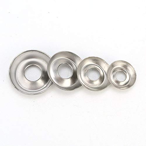 [Australia - AusPower] - 120PCS Screw Cup Washers #6#8#10#12 Countersunk Screws Finishing Stainless Steel Cup Countersunk Finish Washer Assortment Set 
