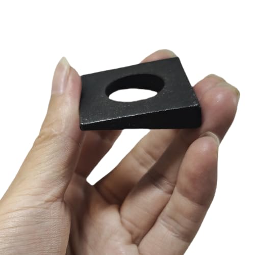 LXLVOUEG 3/4-inch beveled square washers, oxidized black carbon steel, 10-piece set for channel steel leveling