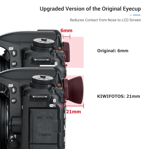 Long Viewfinder Eyecup Eyepiece for Nikon D750 D780 D7500 D7200 D3500 D3400 Nikon DK-20 DK-21 DK-23 DK-25 DK-28 Replacement