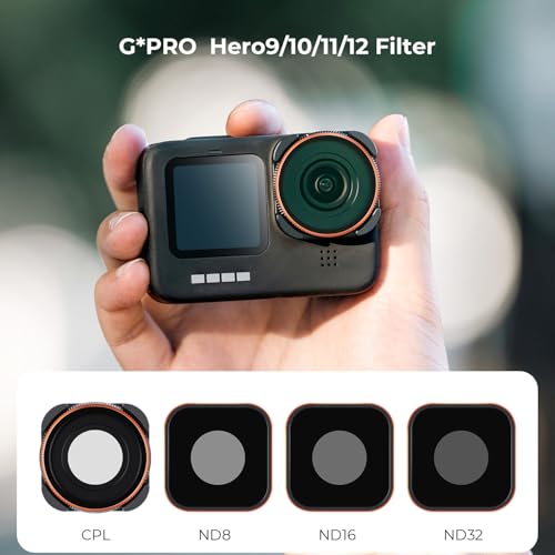 K&F CONCEPT ND/PL Lens Filter Kit for GoPro Hero 13/12/11/10/9 ND8/PL+ND16/PL+ND32/PL+ND64/PL