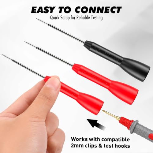 SWANLAKE GARDEN TOOLS 4-piece 2mm multimeter needle test probes with stainless steel extended tips