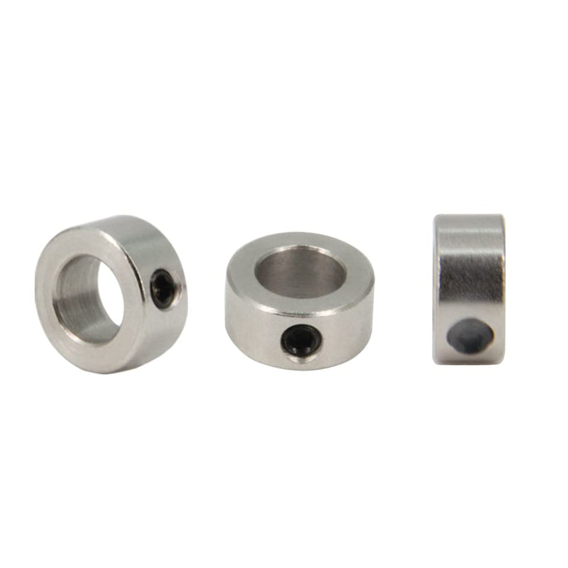 [Australia - AusPower] - 10 Pcs Lock Collar 10mm Shaft Lock Collar T10 Lead Screw Lock Ring for CNC Parts (10mm-Silver) 10mm-Silver 