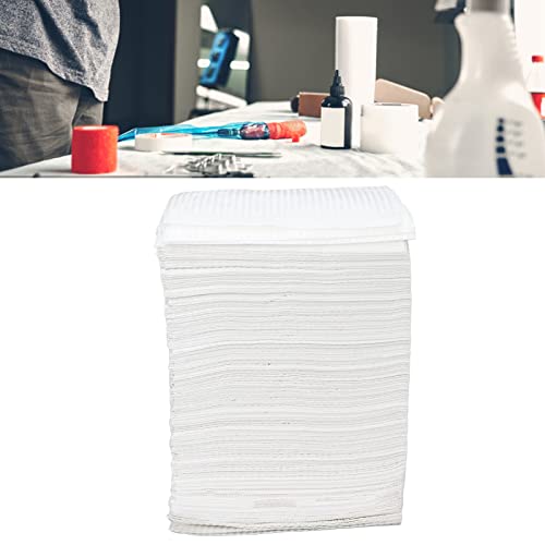 Agatige Pack of 125 Disposable Dental Bibs, Waterproof Tattoo Bibs Sheet Medical Tray Cover and Nail Table Cover, 34.5 x 45 cm (White)