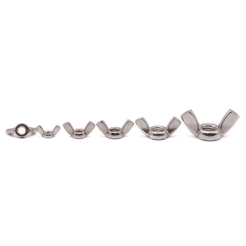 [Australia - AusPower] - M6-1.0 (30 Pcs) Stainless Wing Nuts, 304 Stainless Steel 18-8 Butterfly Wing Nuts, Hand Twist Tighten Ear Wingnuts M6-1.0 30 