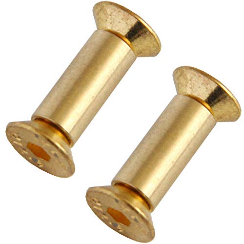 TEAMWILL brass knife handle pin rivets, 10-piece blind rivet set with flat hex head screws