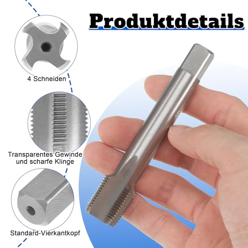 Tap and Die M20 x 1.5 mm for Metric Internal | Tap and die set, straight ribbed tap and round die for external thread