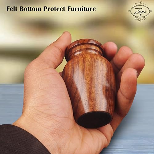 ZIYA Wooden Cremation Small Urns for Human Ashes Keepsake Adult Male Female - Mini Urn for Ashes for Women Men Child Decorative Memorial Funeral Urns for Ashes Pet Cat Dog Set of 4 Keepsakes Rosewood Set of 4 X-Small