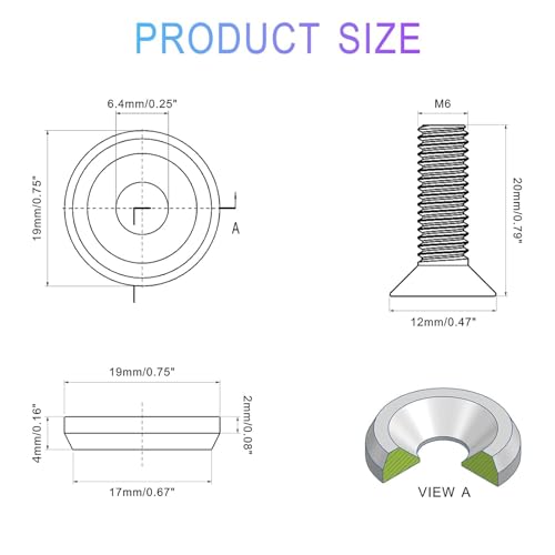SPARDEE purple M6x20mm bumper fender washer bolt kit with flat washers for JDM engine bay fasteners