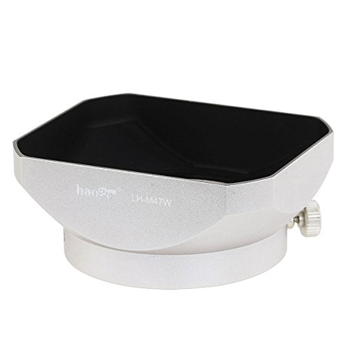 Haoge LH-M47W Metal Lens Hood Shade for Olympus M.ZUIKO Digital ED 12mm f2 12 2 Lens Replaces LH-48 Silver
