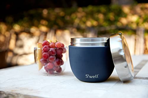 S'well Stainless Steel Food Bowls - 21.5oz - Azurite Eats - Triple-Layered Vacuum-Insulated Containers Keeps Food Cold for 11 Hours and Hot for 7 - Condensation-Free, Leak-Free and Dishwasher-Safe 21.5 oz