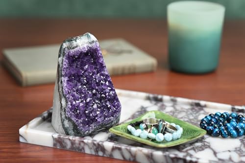 Natural Amethyst Cluster with Polished Edges 1-1.5 lb Healing Crystal Stone 1 lbs - 1.5 lbs Deep Purple Amethyst