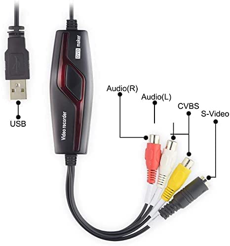 [Australia - AusPower] - VHS to Digital Converter,Video Capture Card Device,VHS VCR Hi8 Mini DV to Mac Digital Converter,RCA to USB Video Converter for PC TV Tape Player Camcorder,MAC Windows Vista Compatible 