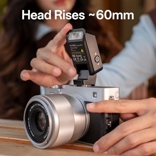 VILTROX TTL Flash for Canon, Foldable Compact On Camera Flash
