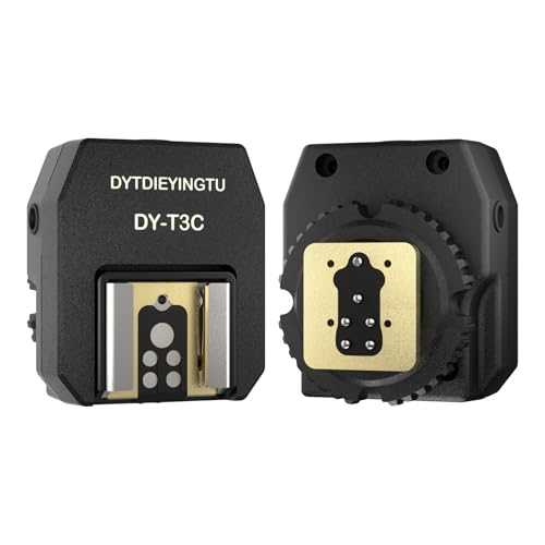 DY-T3C Set Style Multi-Functional hot Shoe Adapter, Single-Lens Reflex Camera Universal Flash Expansion Accessory/ Also Applicable Mini Camera Flash Height-Increasing Conversion Accessories DY-T3C 1pcs + PC cable 3pcs