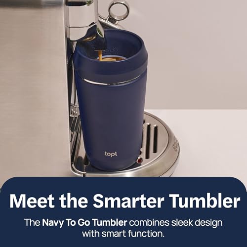TOPL Coffee Tumbler, Stainless Stell Insulated Water Bottle, Navy, 20oz