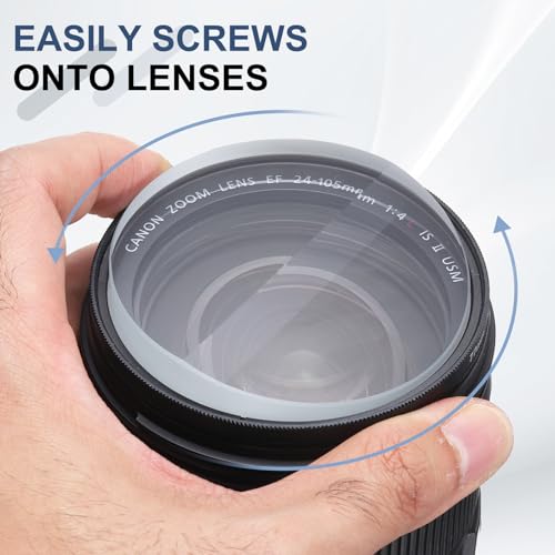 PATIKIL 49mm Camera Blur Filter, Ghost Center Field Motion Super Speed Blur Filter Ghost Cinematic Effect Double Sided Effect Photography Prism for Photo Video Camera DSLR, Black