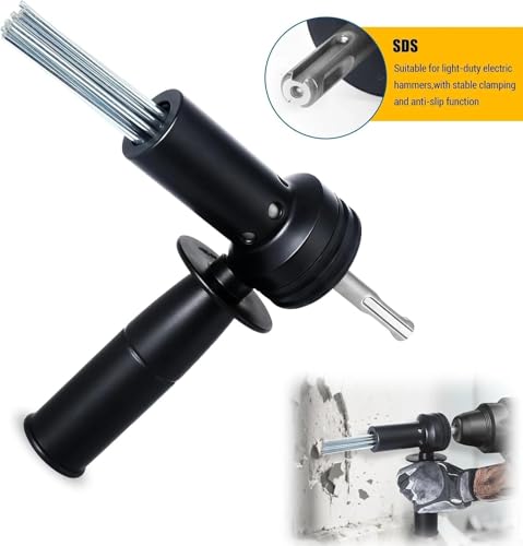 18 Needles SDS Shank Electric Hammer Needle Scaler Adapter, Hardened Alloy Steel Rust Remover Concrete Drilling Tool For Masonry Tile Surfaces Preparation