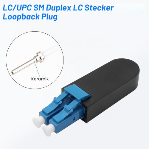 XMSJSIY LC/UPC Fibre Optic Tester Loopback Connector Duplex Singlemode LC 9/125 Tester Connector Standard LWL Circuitors Signal Test LC Adapter for Test Application - 2 Pieces