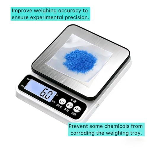 Generic laboratory sample weighing paper, 3 x 3 inch, 2000 sheets, non-stick for scale measurement and sample transfer