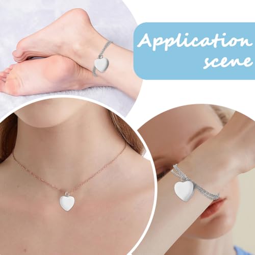 CREATCABIN Heart Cremation Jewelry for Ashes Urn Necklace Keepsake Cremation Jewelry Mini Stainless Steel Silver Memorial Urns Pendant with Funnel Pin for Bereavement Family Friends 2x2.6cm Silvery