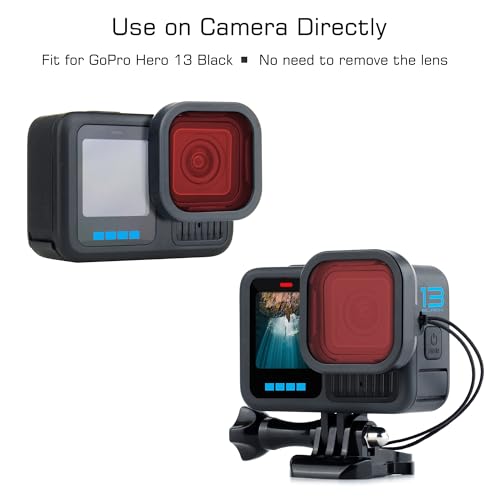 GEPULY CPL ND Snorkel Red Filter for GoPro Hero 13 Black Camera Directly