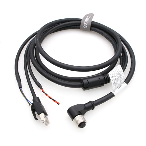 SZRMCC Livox Mid-360 Cable M12 Pin Female Aviation Plug 3 in 1 Splitter Data Sensor Cable for DJI Lidar Livox Mid-360 Mid-70 Avia Lidar (Right Angle 12 pin, 50cm) Right Angle 12 pin