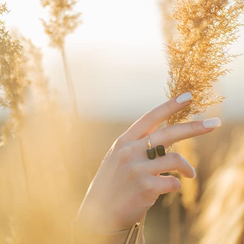 AYANA Adjustable Healing Crystal Ring | Handmade bypass ring for women with Gold-plated Copper | Statement Rings with Ethically Sourced Natural Healing Crystal Gemstone (Tourmaline)