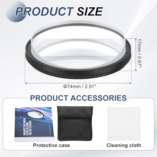 PATIKIL 72mm Camera Blur Filter, Ghost Center Field Motion Super Speed Blur Filter Ghost Cinematic Effect Double Sided Effect Photography Prism for Photo Video Camera DSLR, Black
