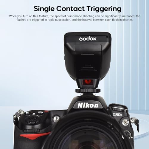 Godox XPro-N TTL Wireless Flash Trigger for Nikon, 2.4G Flash Trigger, 1/8000s HSS Transmitter, Large Screen, TTL-to-Manual Conversion, 11 Customizable Functions, 16 Groups and 32 Channels
