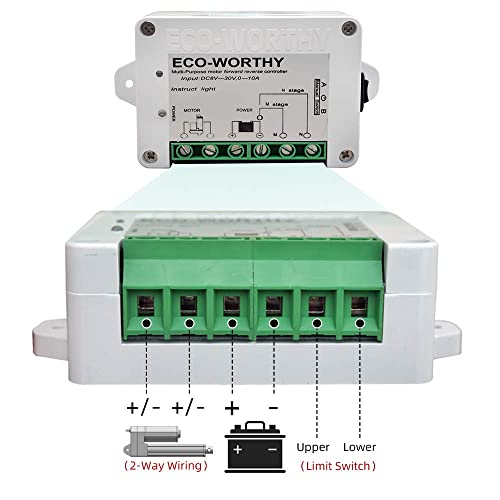 DCHOUSE Linear Actuator 1500N, Lift50-450mm Stroke, 12V Electric Motor, Silver(L11TGF1000N50-T-1), Controller & Remote Control Controller 1500N