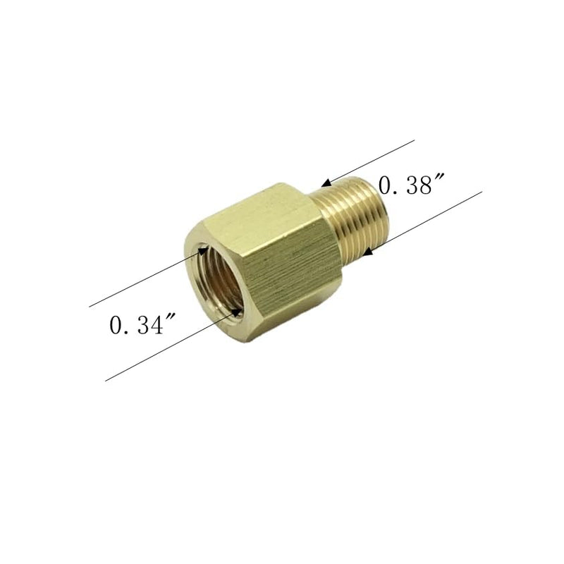 [Australia - AusPower] - BSPT NPT G Adapter (Brass 1/8 BSPT Male x 1/8 FNPT, 1) Brass 1/8 BSPT Male x 1/8 FNPT 