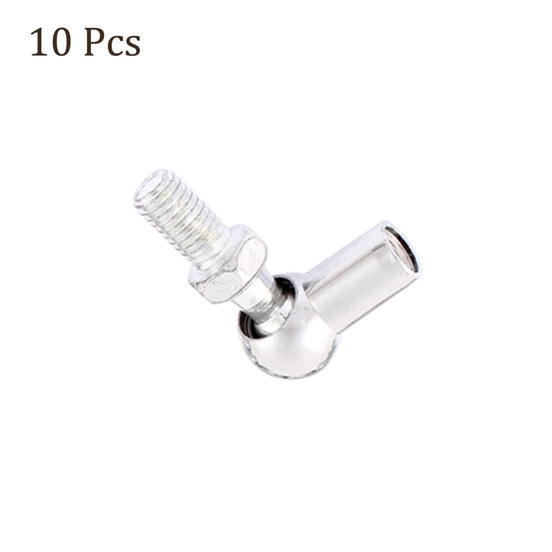 [Australia - AusPower] - 10pcs Angle Ball Joint - [M6x1.0 Right Female Thread, M8x1.25 Right Male Thread] Gas Spring Elbow Joint Fitting for Automotive, Hinged Door, Cupboard 