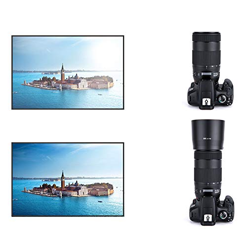 JJC ET-74B Bayonet Lens Hood + 67mm UV Filter for Canon RF 100-400mm f/5.6-8 is USM and Canon EF 70-300mm f/4-5.6 is II USM Lens