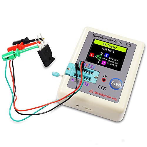 DollaTek 1.8 Inch Colorful Display Pocketable Multifunctional TFT Backlight Transistor LCR-TC1 Tester for Diode Triode Capacitor Resistor Transistor LW21