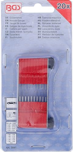 20-piece Nozzle Gauge, 0.45-1.50 mm | For testing nozzles | Detecting damage and wear
