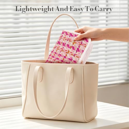 Abiudeng Tweed Travel Jewelry Organizer Case with 12 Compartments,Large Travel Jewelry Storage Bag for Necklace, Earrings, Rings, Bracelet, Soft Pink Velvet Lined Scratch Protection Case for Women Rose
