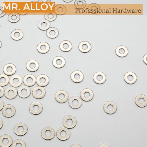 MR. ALLOY #10 stainless steel flat washers, 7/32-inch ID x 1/2-inch OD, 100 pack