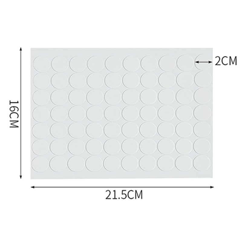 2 Pack Transparent Round Double-Sided Adhesive Dots – 70PCS Nano Traceless Acrylic Stickers, Removable Clear Strong Glue Pads for Wall Hooks, Posters, Frames, Home & Office Use