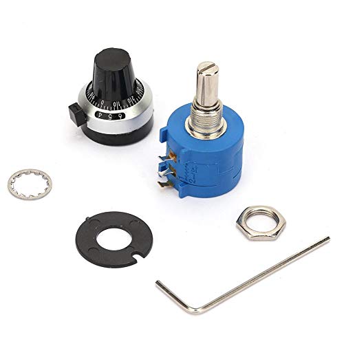 Rotary Potentiometer Knob, 500 Ohm Linear Variable Resistance Rotary Switch, 2 W Wire-Wound Precision Button Potentiometer, with Rotary Control, for Industrial Control Devices