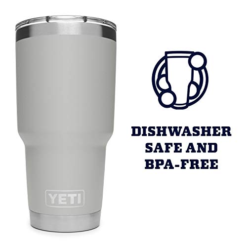 YETI Rambler 30 oz Stainless Steel Vacuum Insulated Tumbler w/MagSlider Lid Granite Gray 30 Ounces