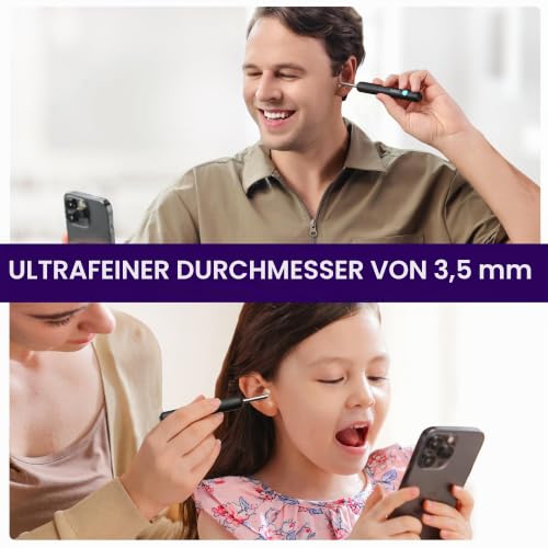BebirdPro Ear Wax Remover Otoscope R1, 1080P HD Ear Cleaner with Camera, Otoscope with Light, Wide Angle Otoscope IP67 Waterproof Ear Cleaner for Adults, Children, iOS, Android