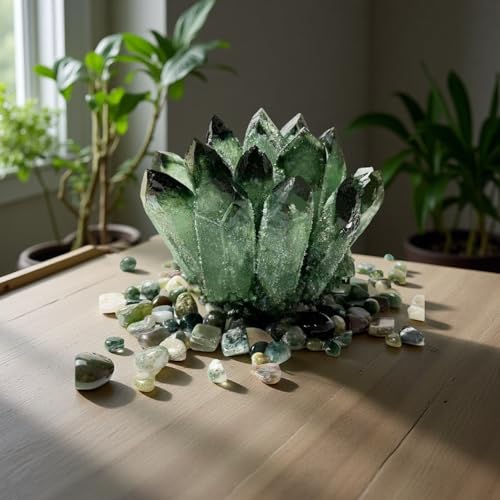 Natural Crystal Green Crystal Cluster Green Crystal Stone Large Quartz Crystal,Quartz Crystal Cluster, Green Stone Green Crystals