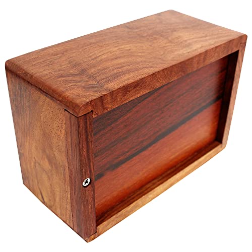 Wooden Urn Box - Cremation Urn for Human Ashes (Medium) M