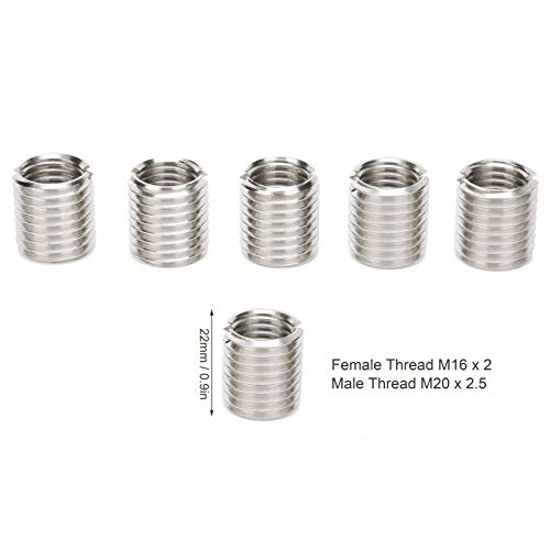 Eujgoov 10-piece insert nut set with M16 female and M20 male threaded fastening conversion repair sleeves
