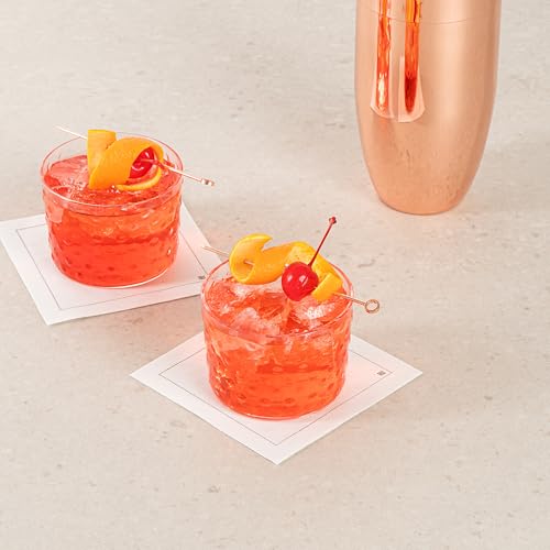Restaurantware-Vetri 8 Ounce Rocks Glasses, 6 Dishwashable Whiskey Glasses - No-Lead, Premium, Clear Glass Tumblers For Scotch, Ideal For Serving Liquor, Cocktail, Bourbon, Rum, Juice, And More Spanish Rocks Glass / Tumbler 8 oz