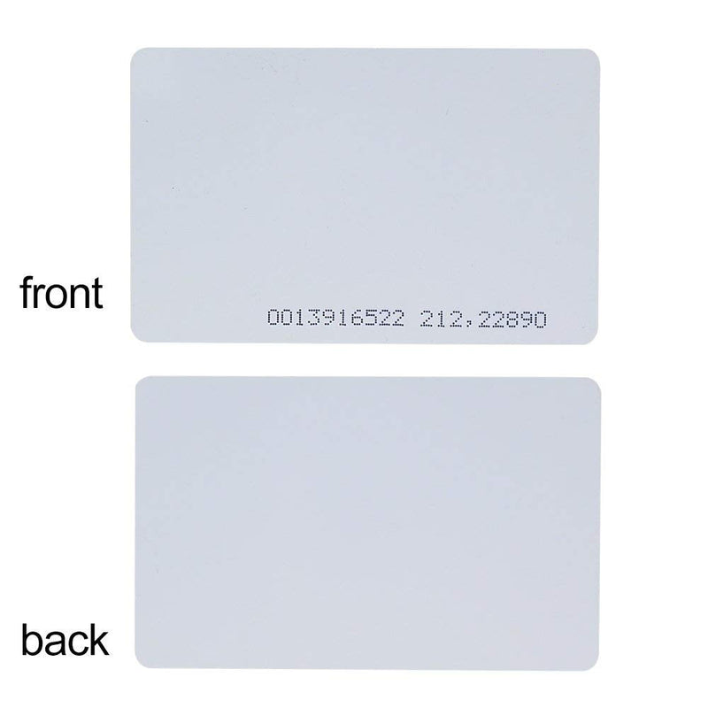 White Smart RFID Cards Proximity 125kHz TK4100 / EM4100 / EM4200 Plastic PVC Access Control Card Write Only (Pack of 50) Pack of 50