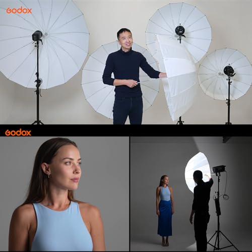 Godox UB-105D 41.3" 105cm Parabolic Deep White Studio Soft Light Umbrella 41.3" 1pack Translucent White