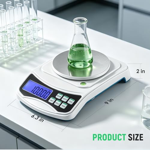 Antstone digital precision scale with 0.01g accuracy, 1000g capacity, calibration weight, and jewelry weighing tray